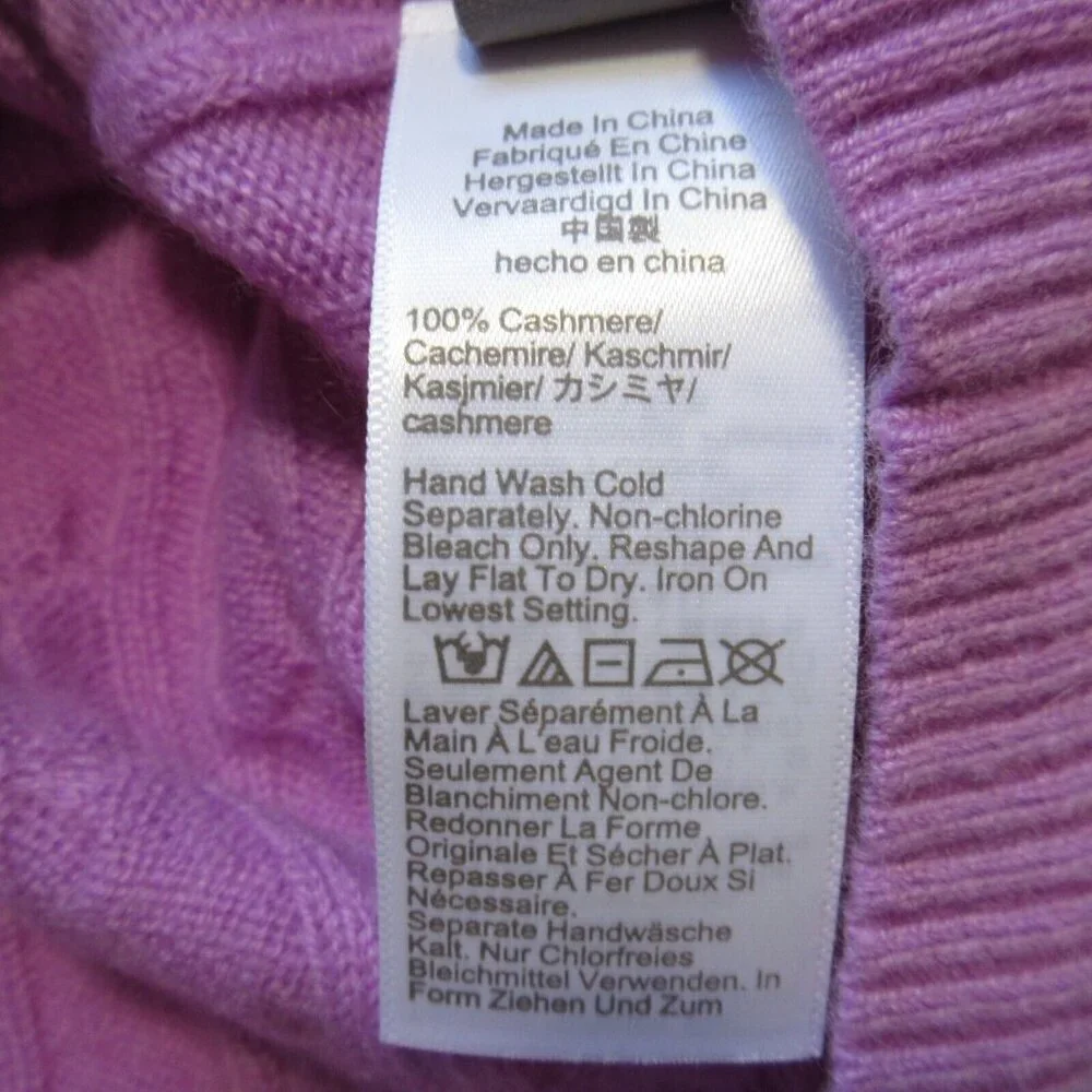 NWT J.Crew Cashmere Cable-knit Henley T-shirt in Radiant Orchid Sweater M